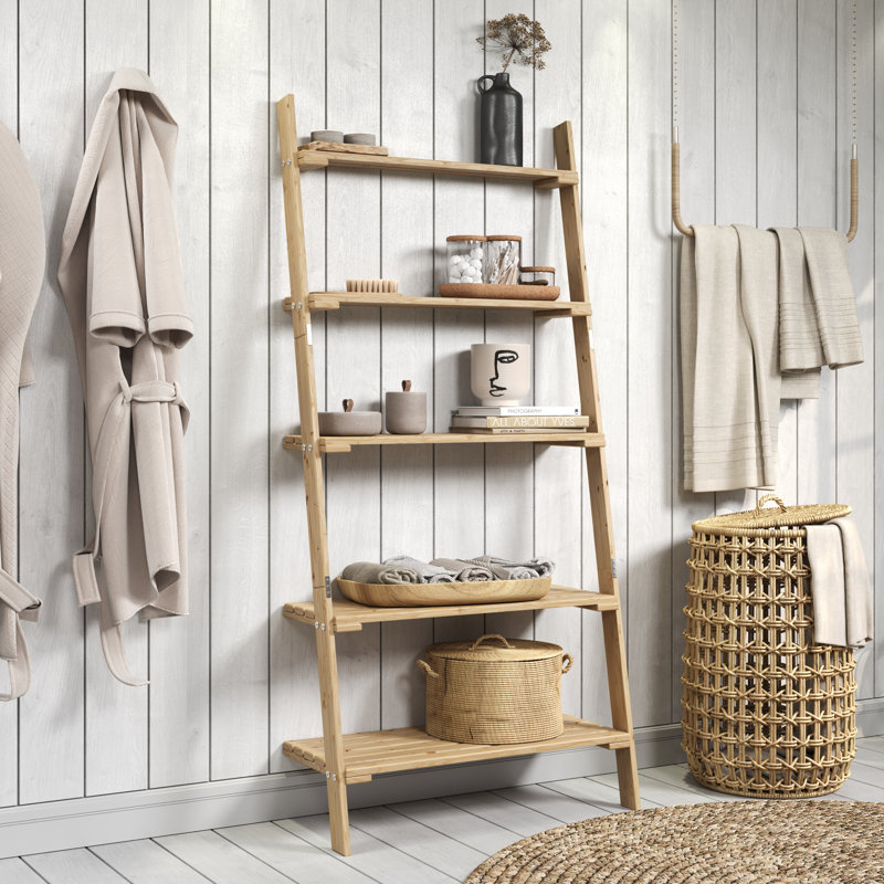 Ladder Design Shelf Unit, Pre-Sanded Pine