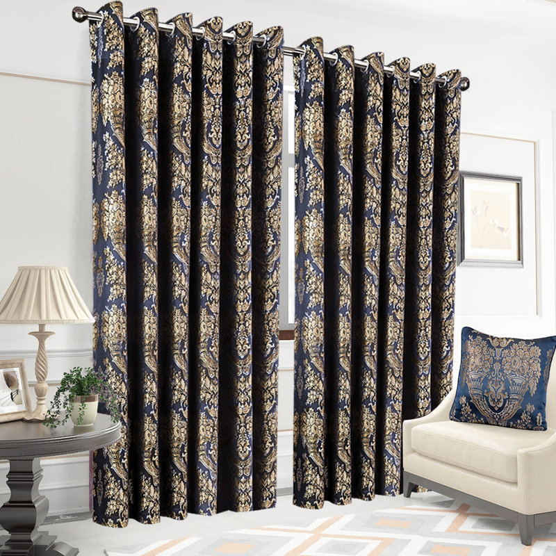 Gaunt Sheer Curtain Pair, Black, 220 x 274 cm