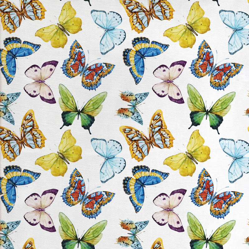 Tissu papillon, H 36 po x l 58 po x P 1 po
