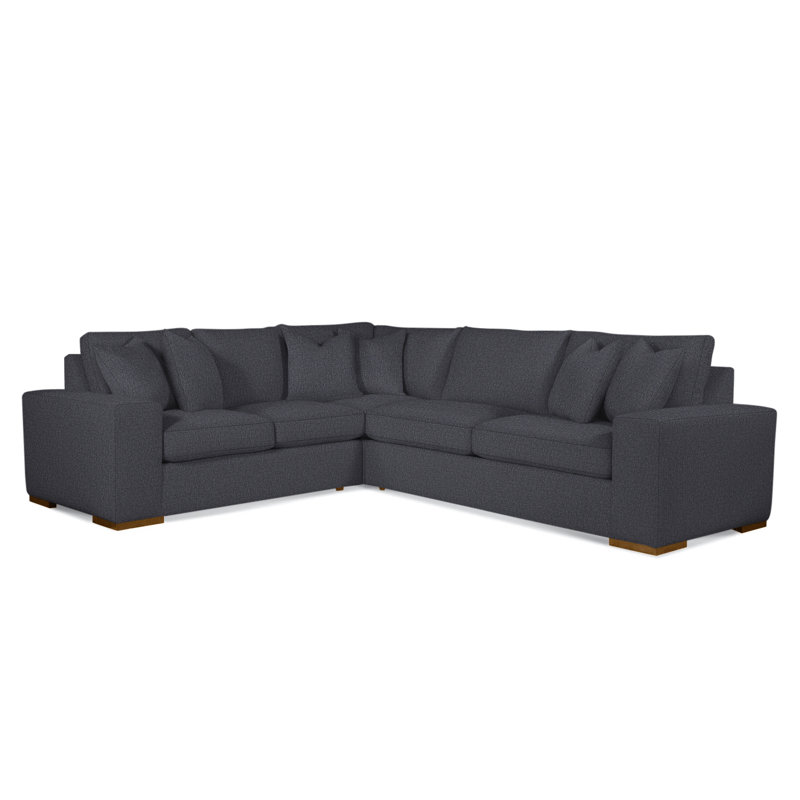 Canapé modulaire Memphis, Accoudoir à gauche (vu de face), La Havane, Rayures bleues / beiges 0209-61