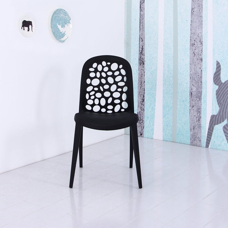 Chaise d'appoint en plastique Berlanga, Noir