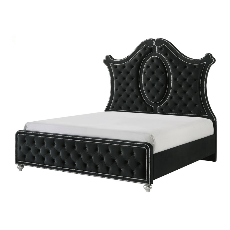 Tête de lit capitonnée 1Pc, Noir, Très grand