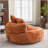 Ultra Soft Chenille Bean Bag Chair for Adults/Teens, Memory Jeremy Filling, Round Design, Indoor & Outdoor Use-1672300660