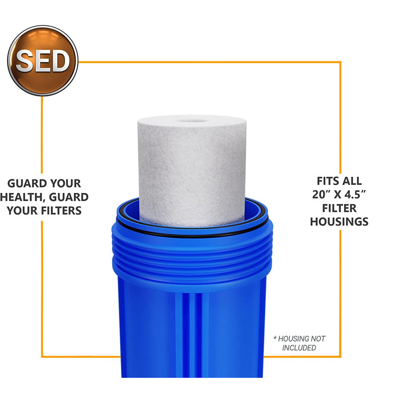 Max Water 20 inch x 4.5 inch, 10 Micron Replacement Sediment Water Filter Cartridge (Pack of 1)