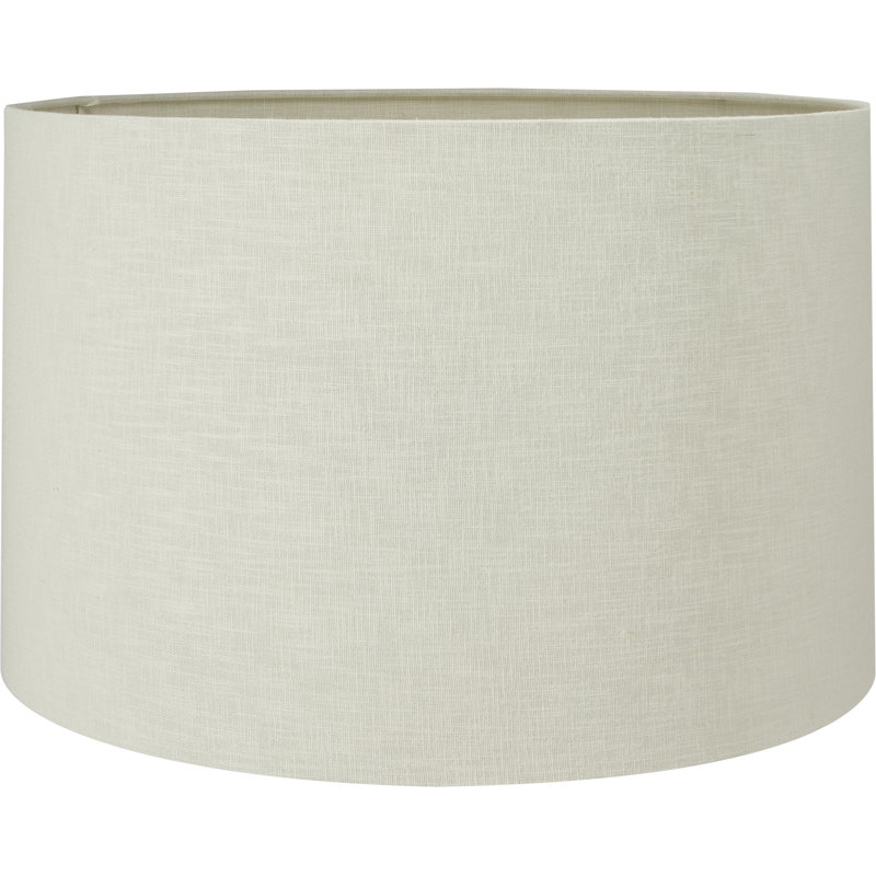 Lino Self Lined Linen Drum Shade, 20cm H x 30cm W x 30cm D, Cream