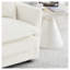 Ensemble de canapé modulaire revêtu de chenille blanc 3 pièces, ensemble de canapé de salon moderne à 1 siège et 3 sièges profonds