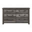 Commode de rangement traditionnelle en bois à 6 tiroirs avec finition en mélamine durable et conception résistante aux égratignures pour une décoration intérieure élégante