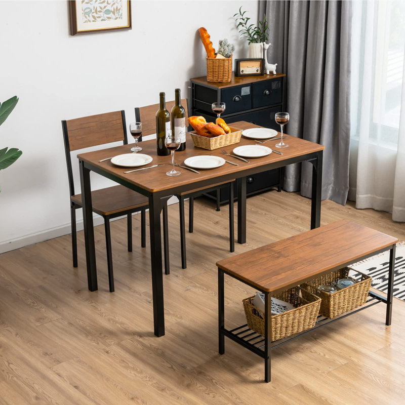 Ensemble de table de salle à manger pour table de cuisine de 4 po et chaises de 43 po