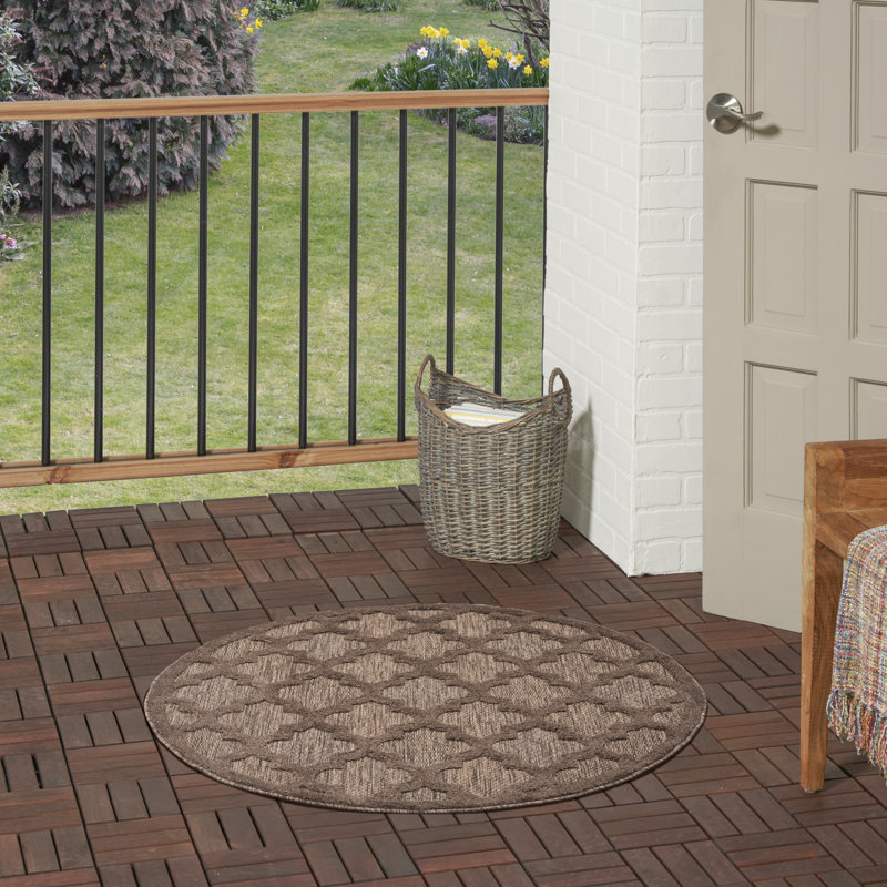 Tapis intérieur / extérieur Moung Trellis, Rond 4 pi