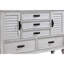 Commode 5 tiroirs vieillie avec miroir