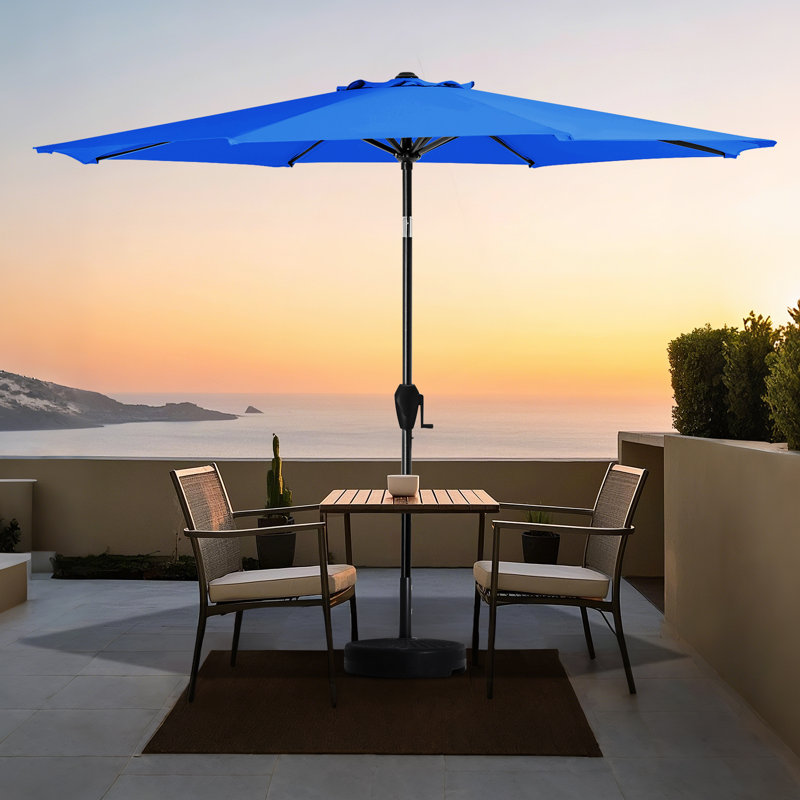  Parasol d'extérieur 90 po, Bleu