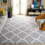 Tapis géométrique gris clair / blanc-3184029