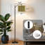 Lampe sur pied à arc avec abat-jour ajustable Lampe sur pied vintage