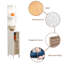 Armoire de rangement mince de couleur chêne de l 7,2 po x H 51,4 po x P Stockholm