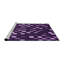 Tapis géométrique mauve / mauve foncé tissé à la machine-1482911054