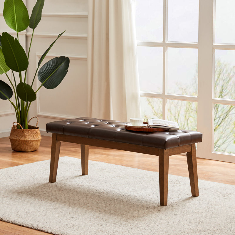 Isaura Upholstered Storage Bench, Brown