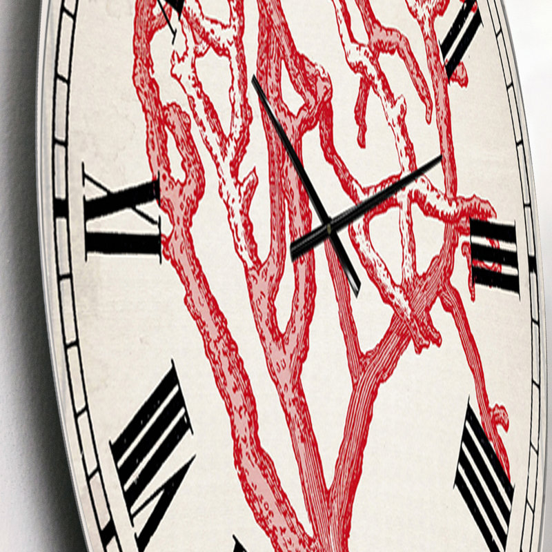 Red Coral 2 - Grande horloge murale nautique et côtière, Petit