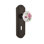 Deco Plate with Decorative Keyhole and White Rose Porcelain Door Knob