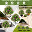 2 arbres topiaires artificiels en forme de buis avec pointes de sol pour l'intérieur et l'extérieur-1227430285