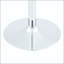 Table de salle à manger carrée en verre avec base en métal à colonne unique-2068150011