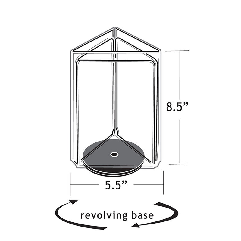 Clear Acrylic Three-Sided Revolving Sign and Menu Holder