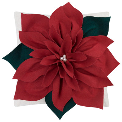 Appliqued Cotton Pillow Cover