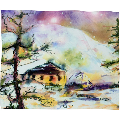 Ginette Fine Art Knitted Throw Blanket