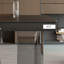 Bureau rectangulaire noir et gris en bois massif + acrylique avec 6 tiroirs-118734284-118734286