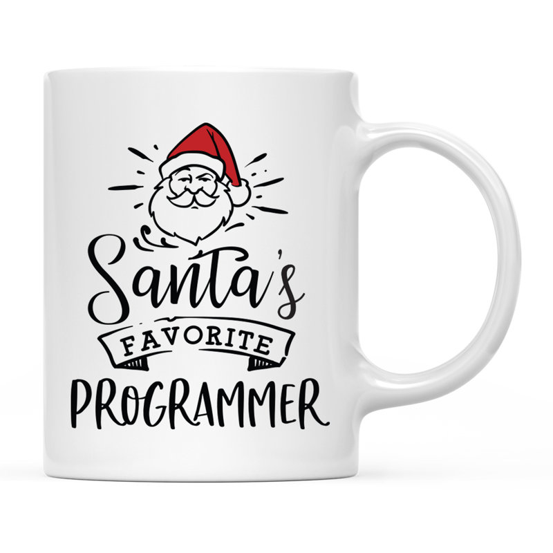 Grande tasse à café Tuileries, « Santa's Favorite Programmer »