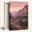 " Red Rock Canyon With Pink Flowers And Winding Road " Painting-1938266514