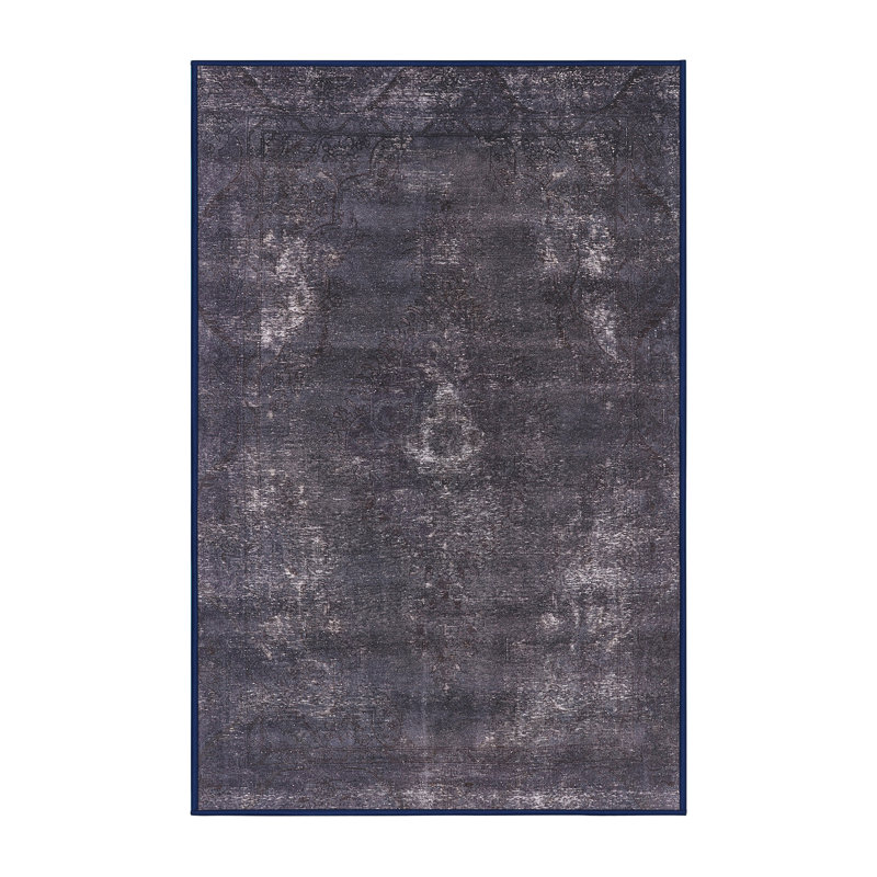 Tapis gris foncé Merild, Rectangle 7 pi x 9 pi