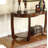 Sofa Table Open Bottom Shelf Glass Insert Top Cocktail Table