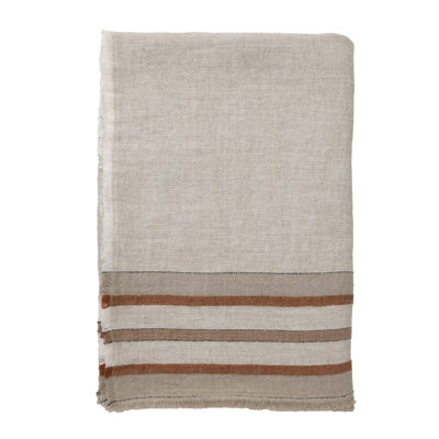 Beck Striped Linen Throw Blanket