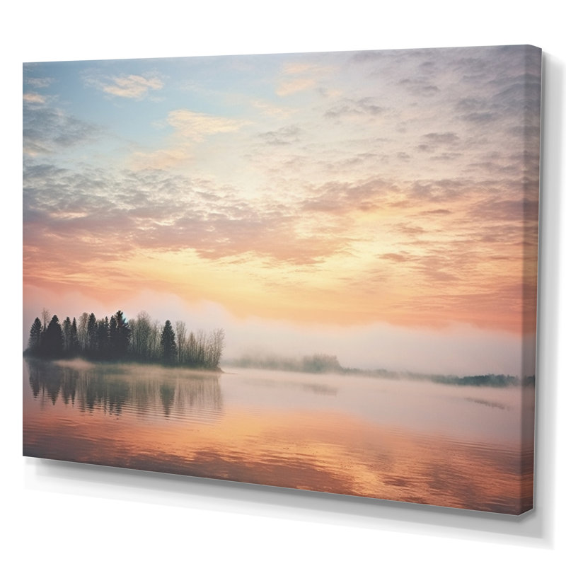 «Misty Morning Sky II» sur toile, H 24 po x l 32 po x P 1 po, Toile tendue