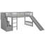 Lit mezzanine avec deux tiroirs et glissade-572443546