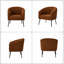 Chaise avec accoudoirs modernes 27,5 po Cadie-94883776