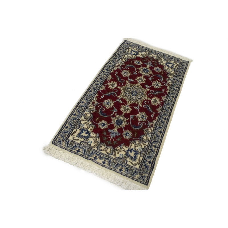 One-of-a-Kind 4'2 X 2'2 2000s Wool Area Rug in Red