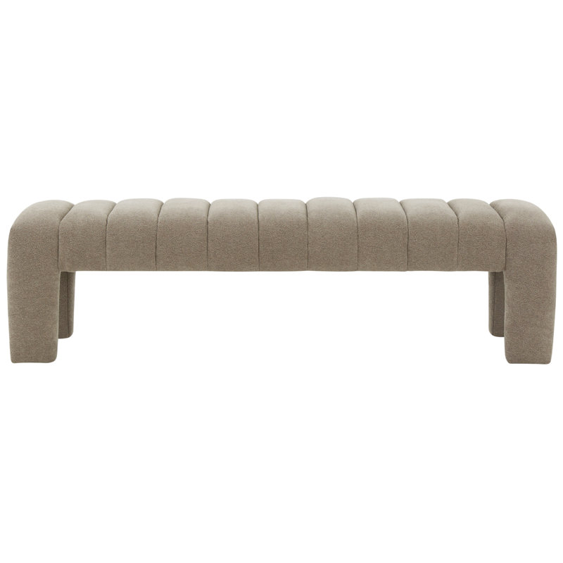 Bellisima Upholstered Bench, Taupe Boucle