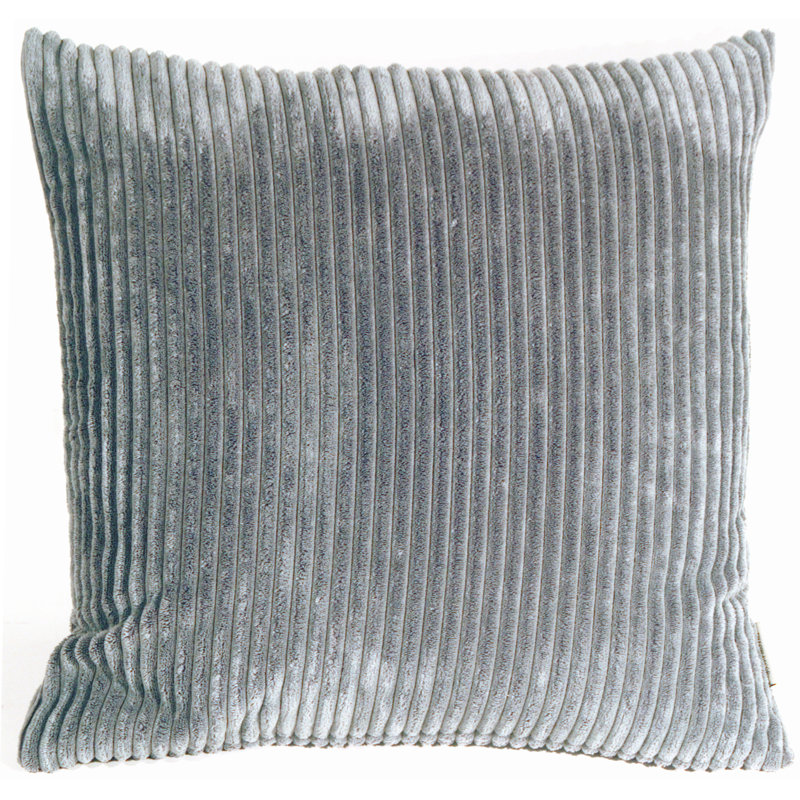 Coussins décoratifs réversibles en velours côtelé rembourrés de polyester moelleux de couleur unie Wide Wale, Gris foncé