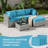 9-Piece Outdoor Cushion Cover Set (Set Of 3 Seats , 5 Backs, 1 Footrest)， Only Covers-119806073