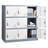 9 Doors Metal Locker, Lockable Steel Storage Cabinet, 66 lbs Loading Capacity, 2 Keys for Each Door, 3 Tiers Employee Lockers for Office, School, Gym, Easy Assembly, 35.4 x 17.7 x 37 in, Gray-2001843672