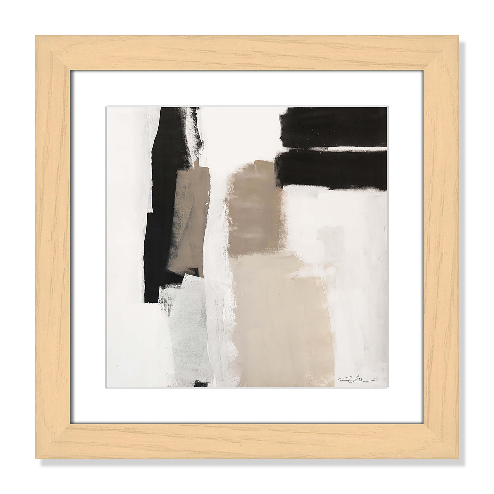 Earth Scapes II Print, Natural Cube Framed, 18.5" H x 18.5" W x 1.25" D