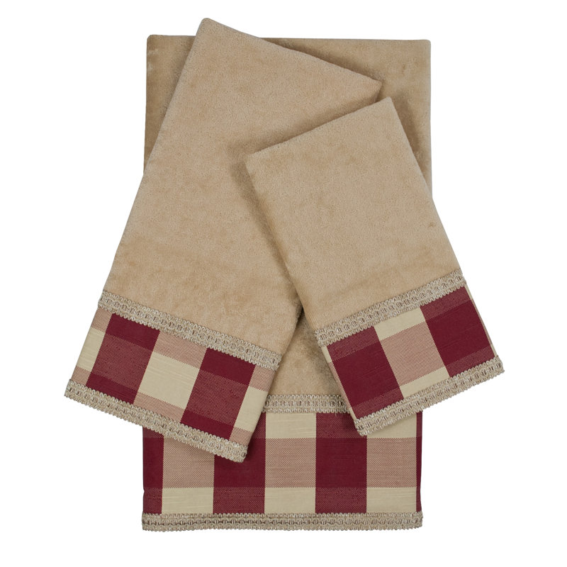 Holbrook Cotton Mulit-Size Set, Taupe/Red
