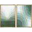 «Pastel Watercolor Green Wave Illusion», 2 pièces-98554107-98554106