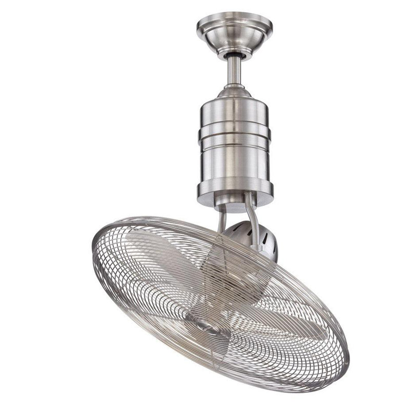 Bellows III 18'' Ceiling Fan, Stainless Steel
