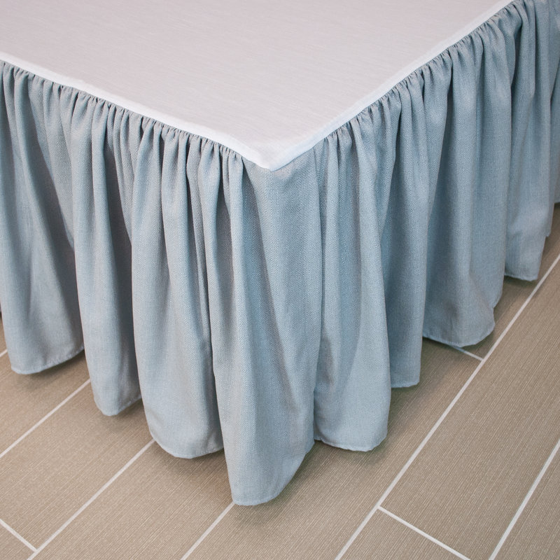 Abigail Tailored Wrap Around Bed Skirt, Blue, Queen