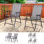 Ensemble de 2 chaises de patio pliantes, chaises de patio d'extérieur empilables avec accoudoirs