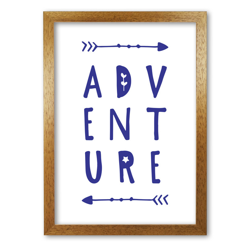 Adventure - Print, Honey Oak Frame, 60 cm H x 42 cm W x 5 cm D