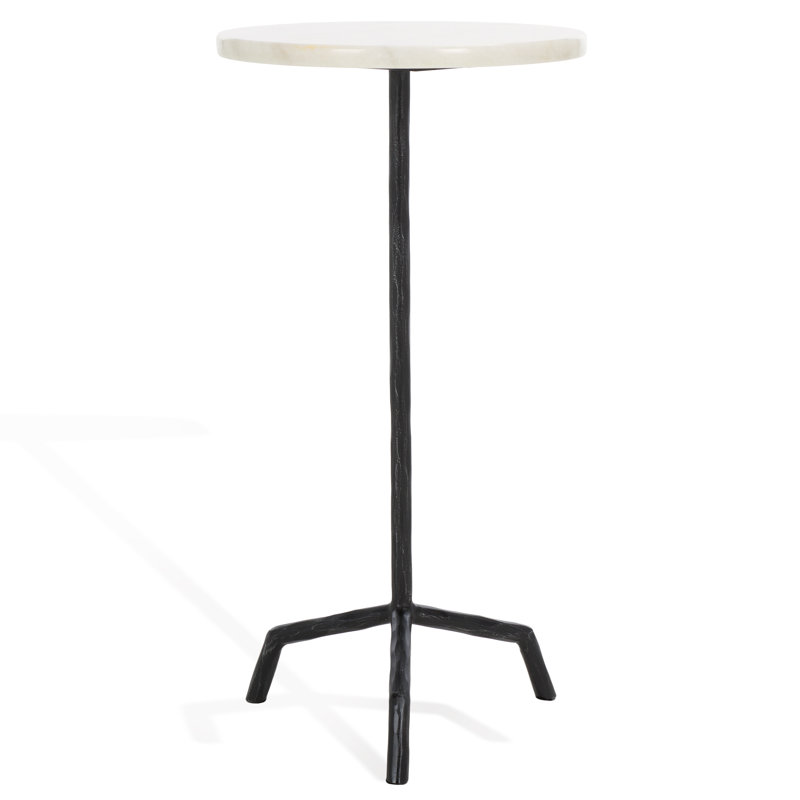 Fabrianna Marble Top Drink Table, White