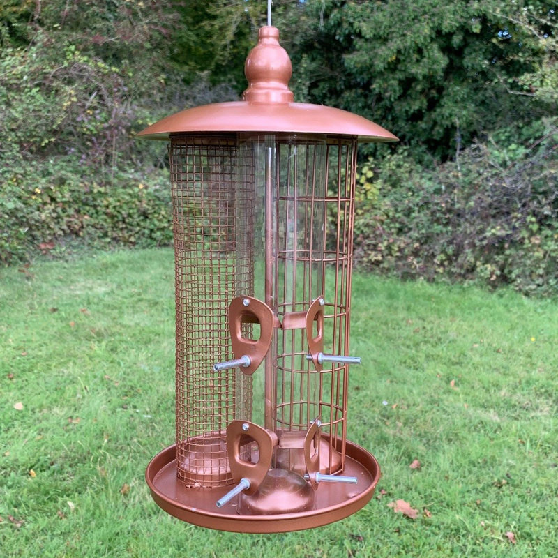 Fuiloro Metal Hanging Tube Bird Feeder